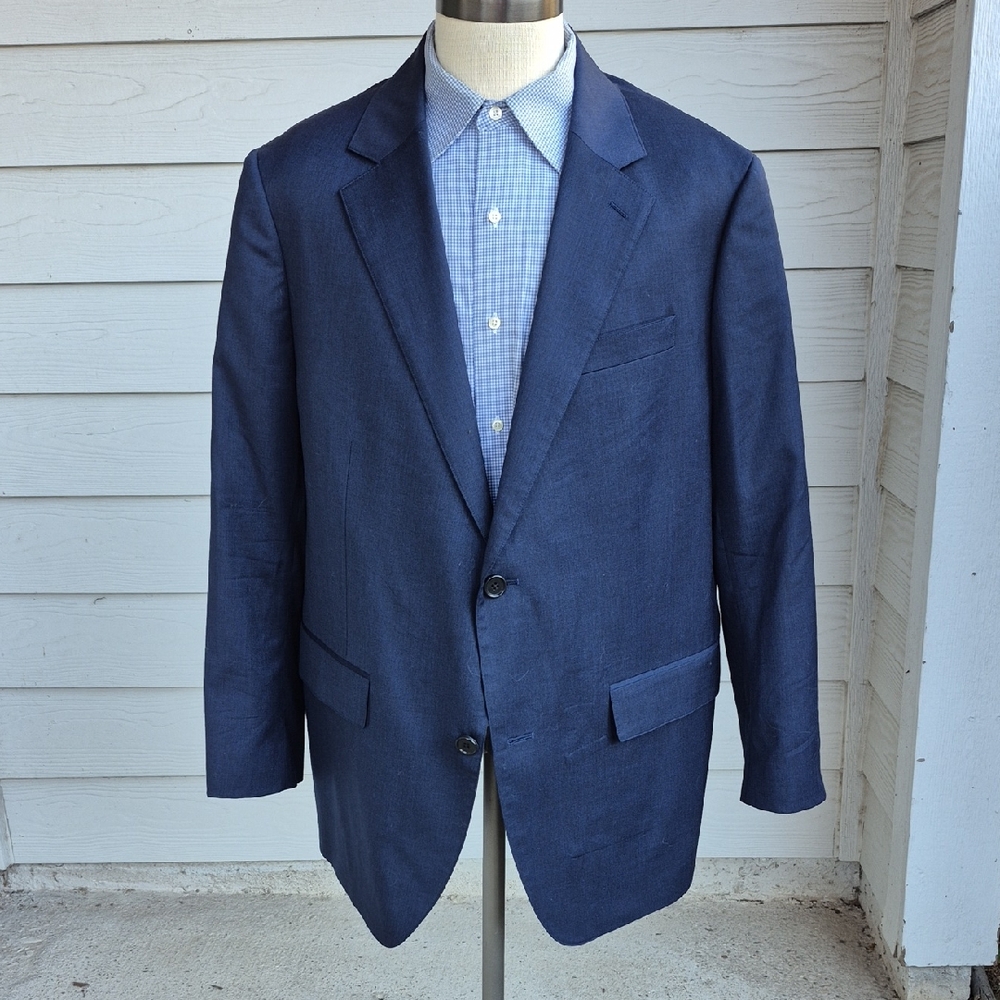 BONOBOS Recent Solid Dark Navy Wool Blend Mens Sz 48 R Prominent Fit Sport Coat
